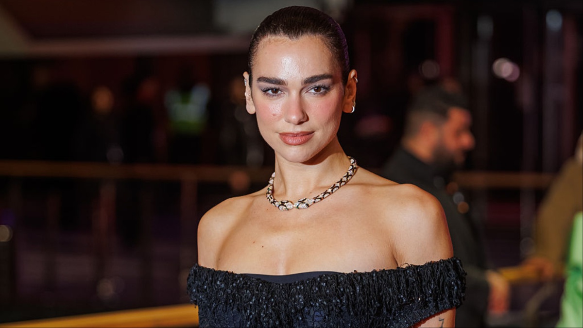 Dua Lipa Dazzles NYC in Bold See-Through Balmain Dress
