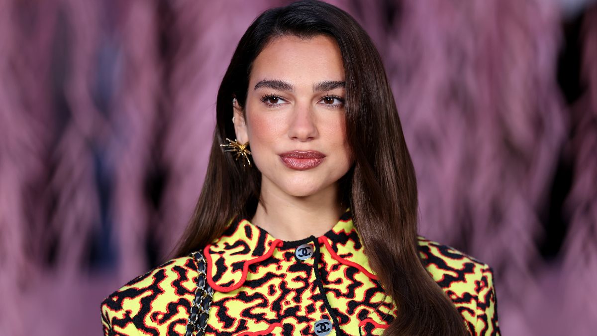Dua Lipa Turns Heads in Chic Kimono-Print Roberto Cavalli Dress