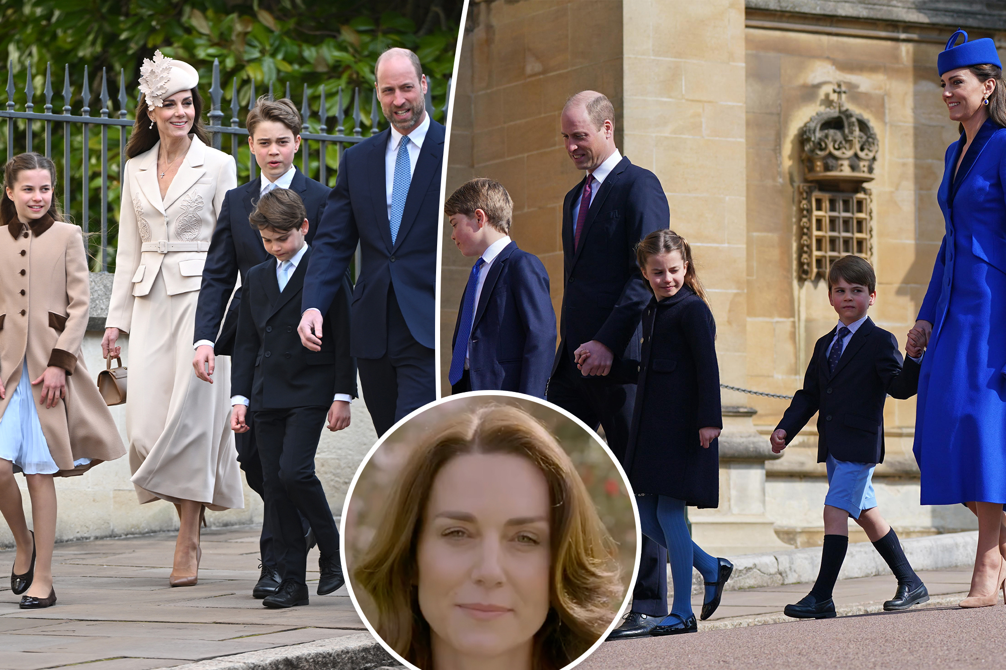 William, Kate, and Kids Return to Easter Service After Princess's Cancer Battle