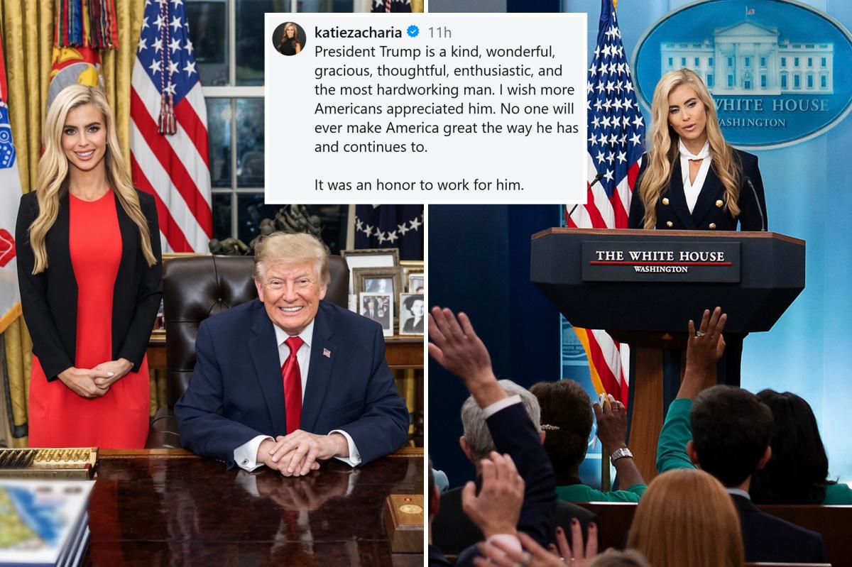Katie Zacharia Praises Trump After Sudden Departure as Press Secretary
