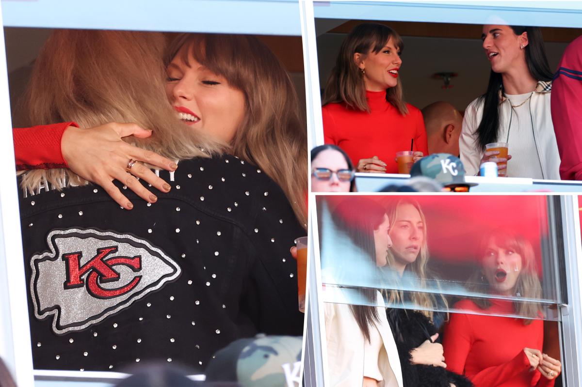 Taylor Swift Cheers on Travis Kelce at Chiefs Game with Caitlin Clark and Este Haim