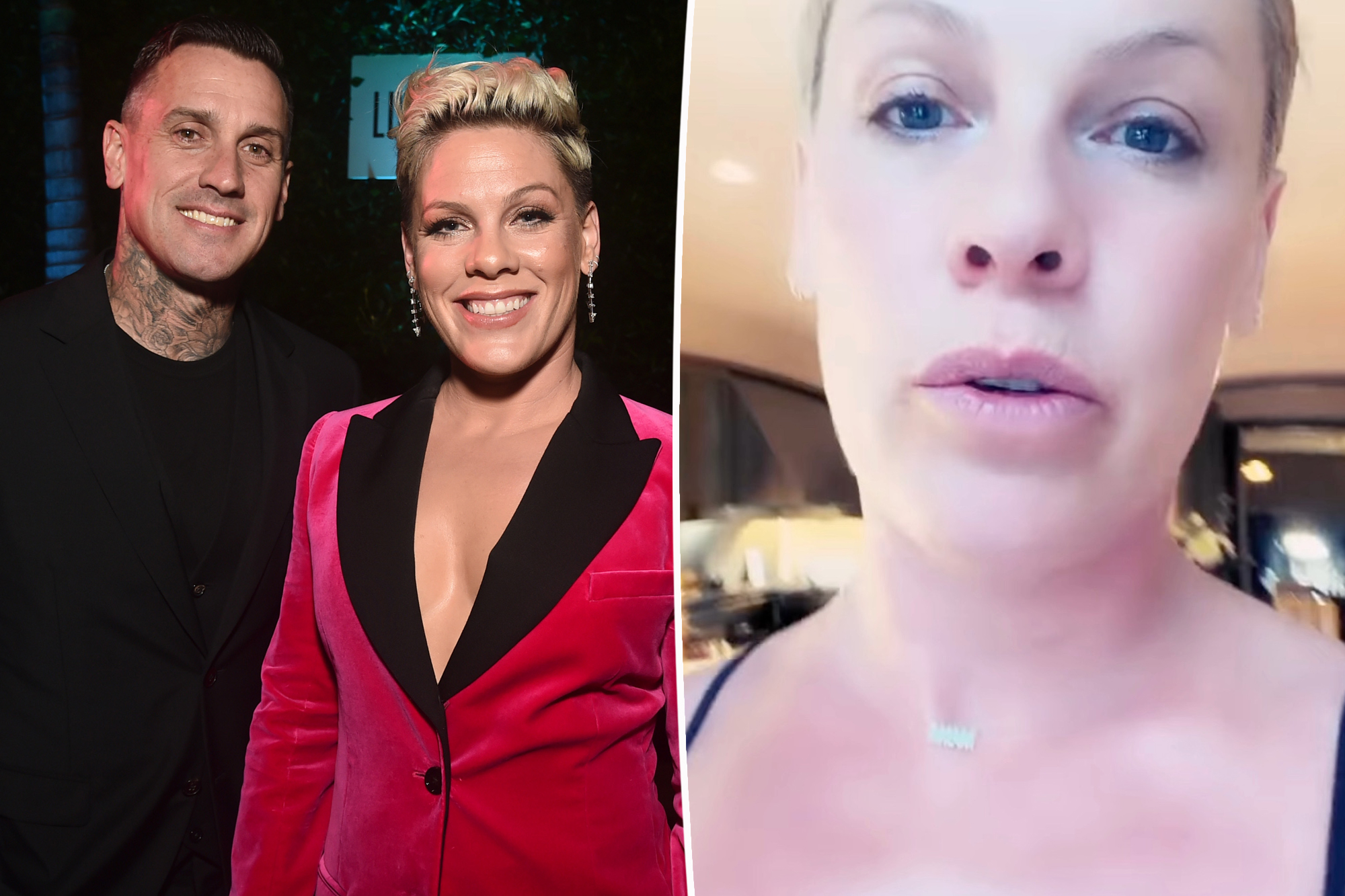 Pink's Tour Dates Canceled Amid Marriage Split Denials in Odd Video