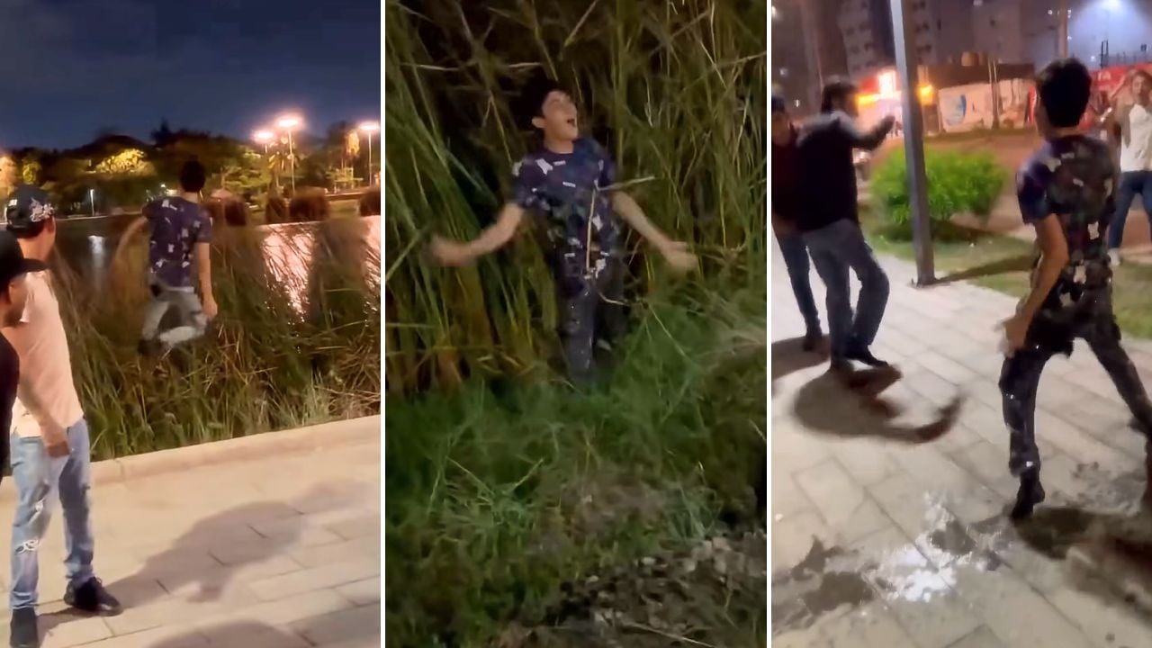 Joven en Mazatlán desafía el peligro al lanzarse a laguna de cocodrilos