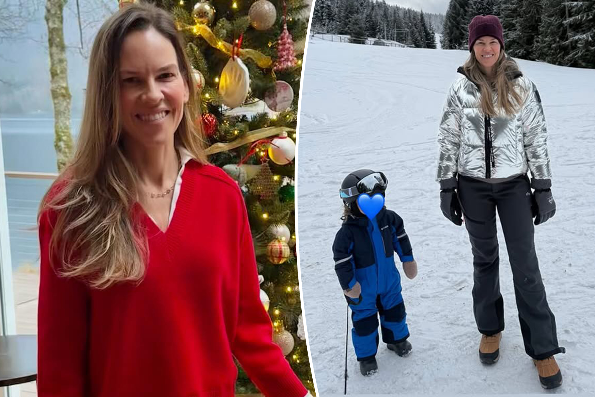 Hilary Swank's Sweet Ski Trip Snap with Son Ohm, 2, Melts Hearts