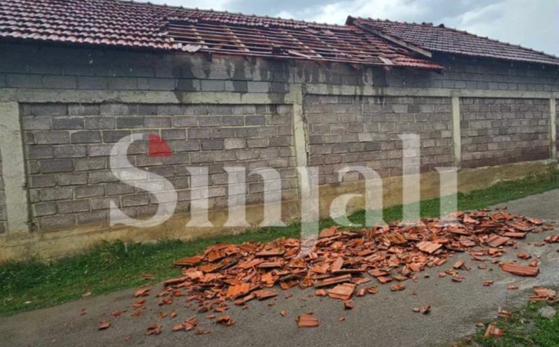 Gllogjan Resident's Roof Damaged by Sudden Storm