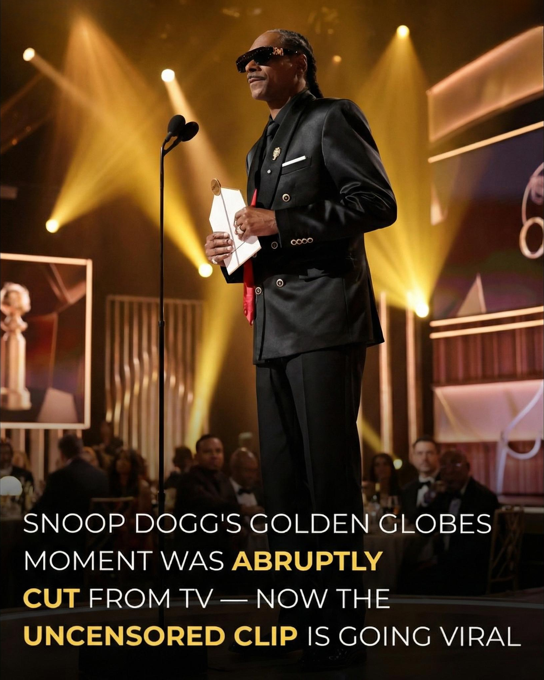 The moment at the Golden Globes involving Snoop Dogg that sparked conversation among many.