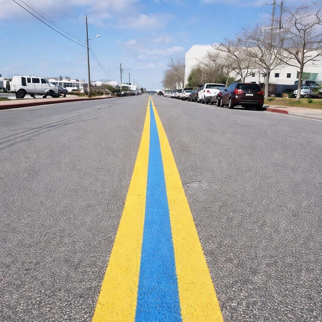 Have You Seen a Blue Line on the Road? Here's What It Means
