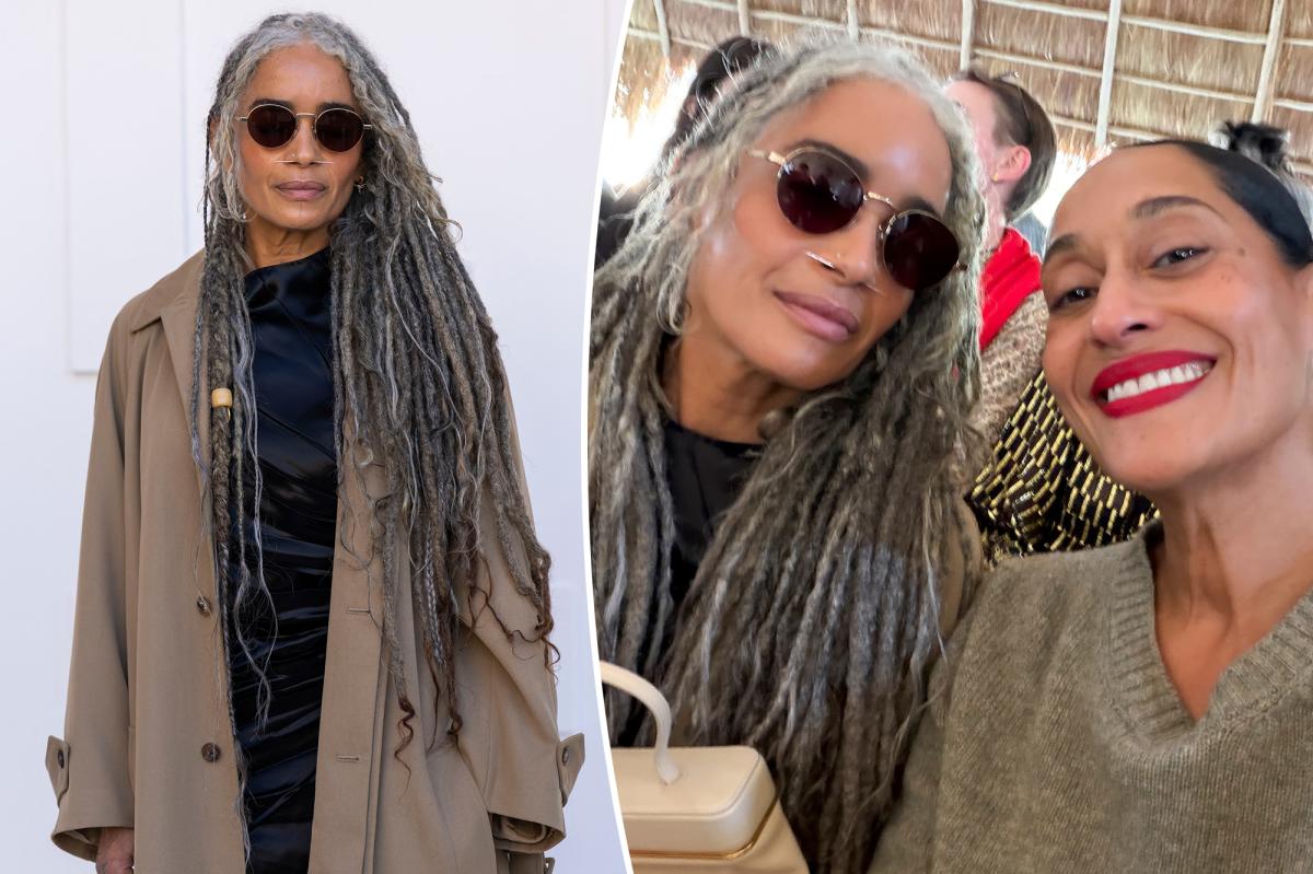 Lisa Bonet Draws Attention With Dramatic Silver Hair at Paris Fashion Week