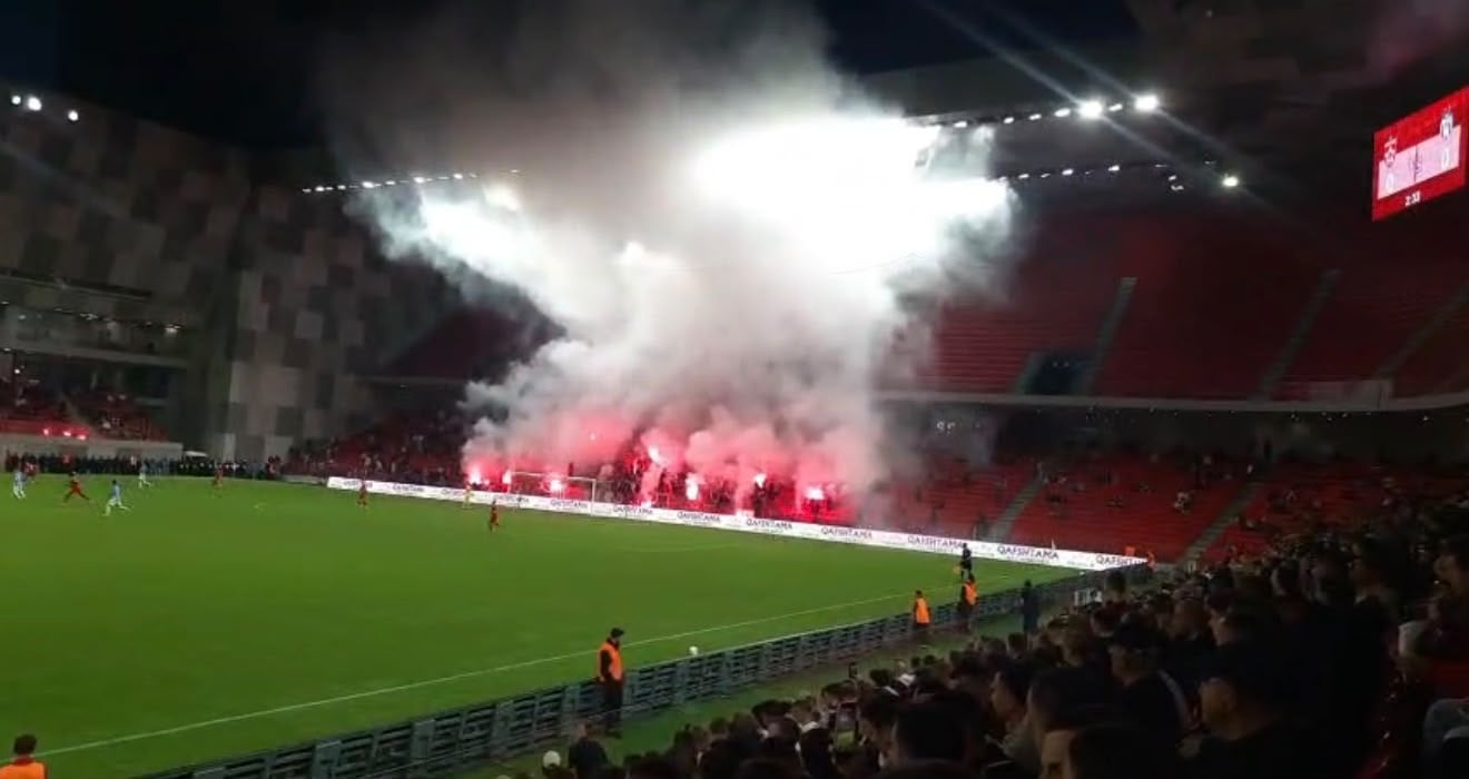 Partizani and Tirana fans fill the National Arena with derby fervour
