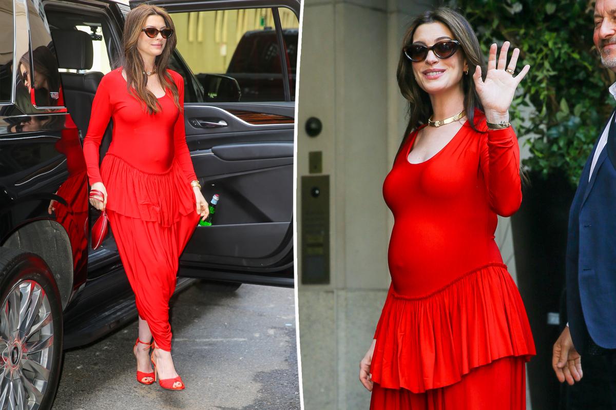 Anne Hathaway's Bold Red Look Steals the Spotlight in NYC