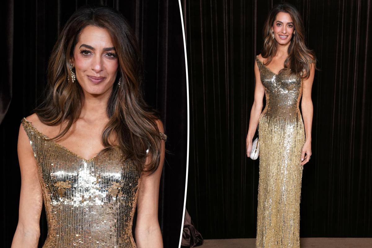 Amal Clooney wears gilded Gucci as brand joins Albies for first time