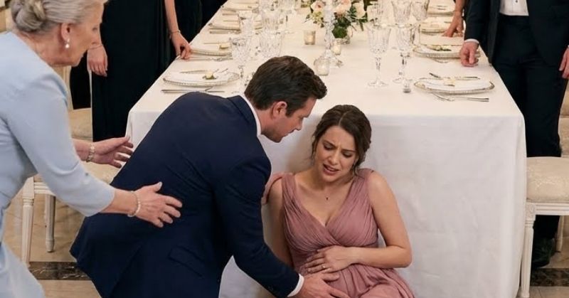 During a family dinner, her mother-in-law unexpectedly pulled the chair out from under her, causing the eight-month pregnant woman to fall to the floor, her scream filling the room with silence.