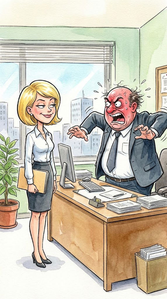 Celebrity's Stunning Secretary Arrives Late at Office