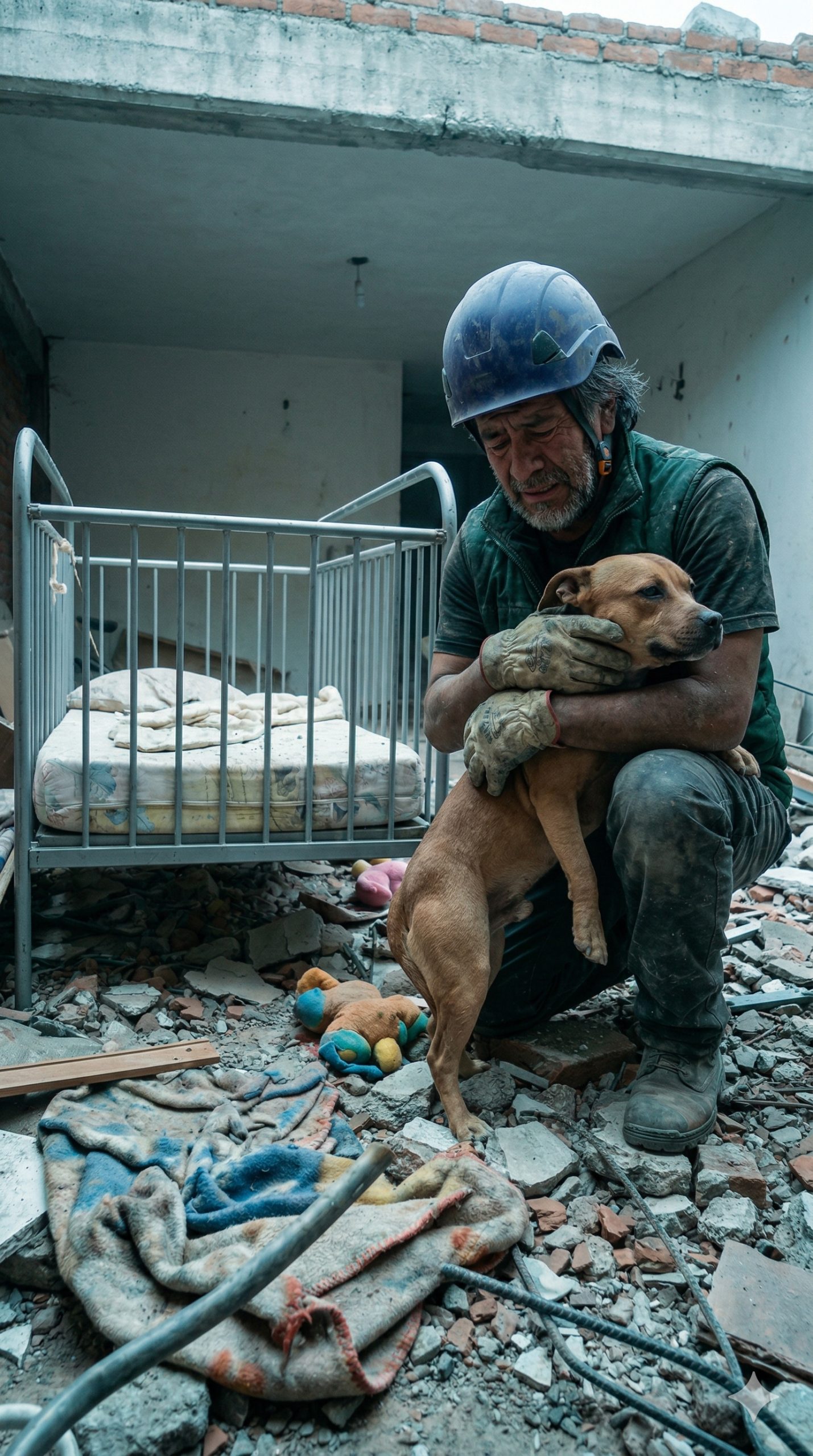 Loyal Dog Stays Still Beside Shattered Crib, Waiting for Family to Wake