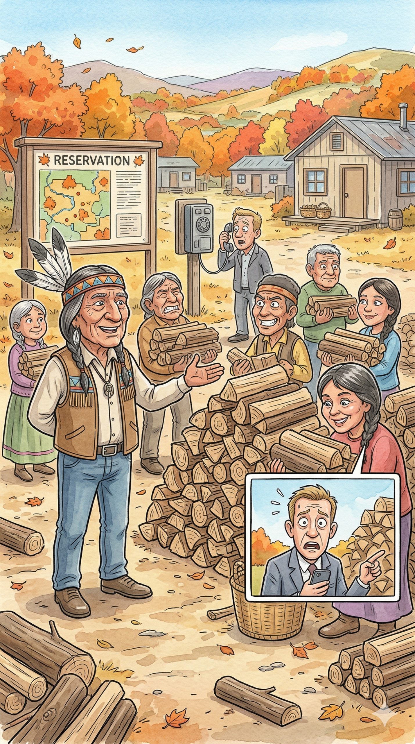 The Chief, the Weatherman, and a Mysterious Wood Pile Connection