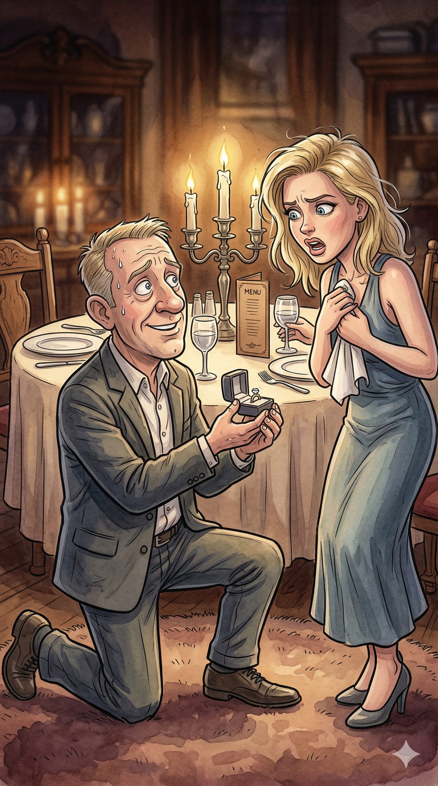 Romantic Evening Out: Dave Sweeps Mary Off Her Feet!