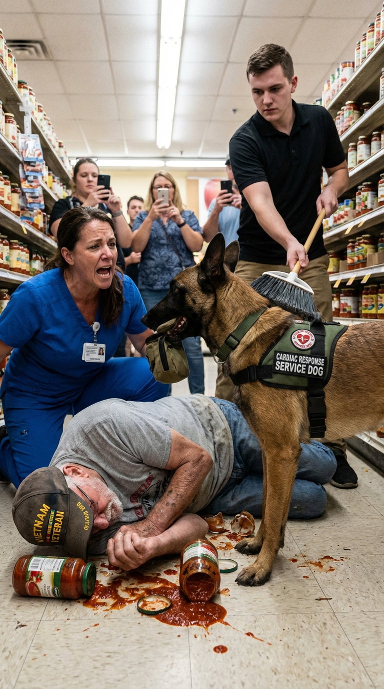 Store Manager Kicks Dog While It Tries to Save Collapsed Veteran Handler