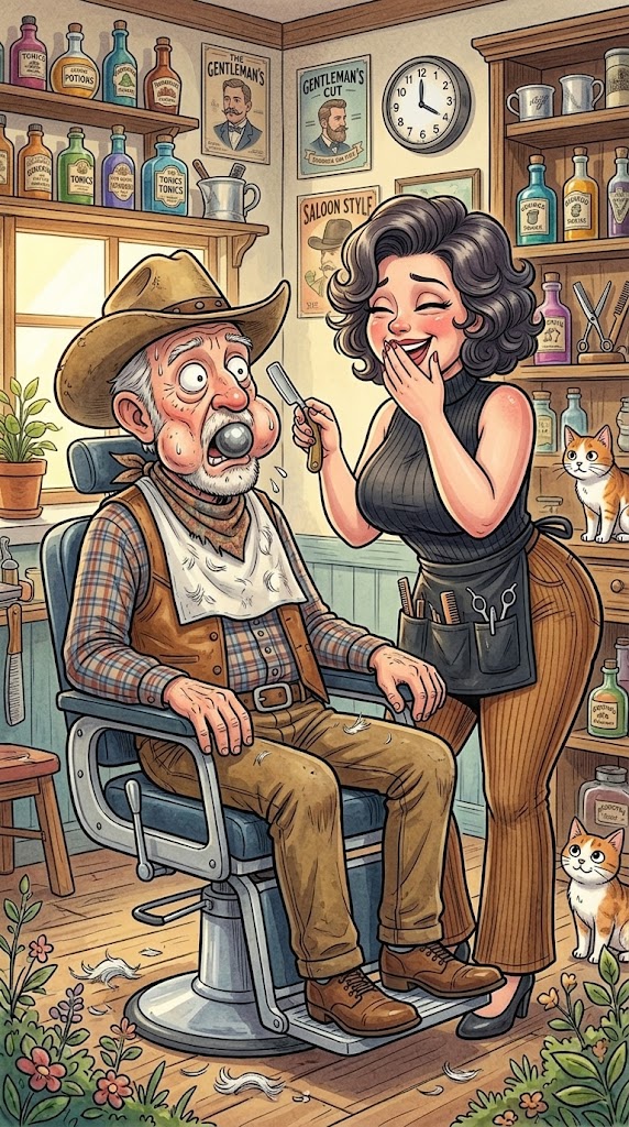 Cowboy Surprised by Barber's Unexpected Words