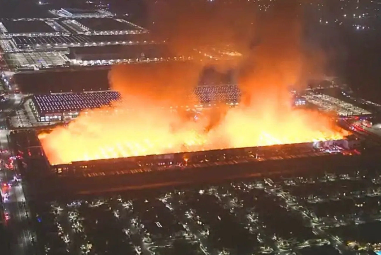 Warehouse Inferno Erupts After Employee's Fiery Protest Stunt