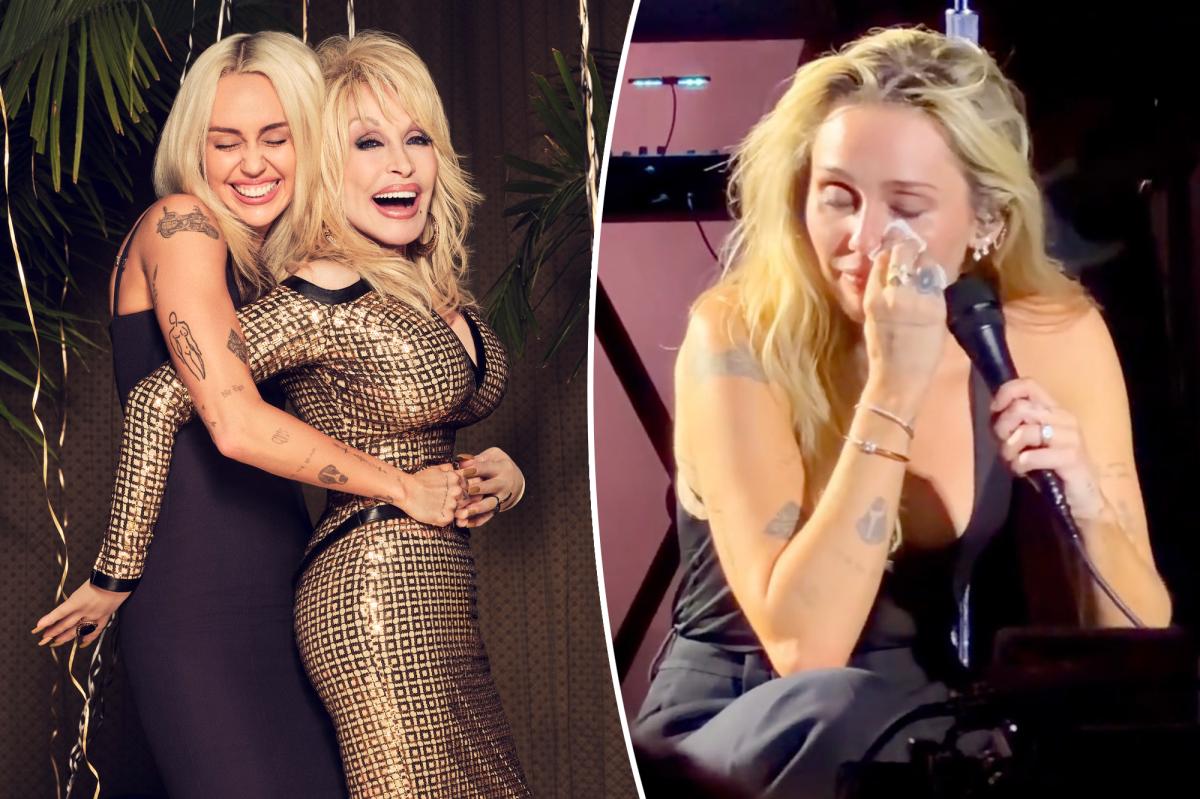 Miley Cyrus Breaks Down in Tears Honoring Dolly Parton at LA Concert
