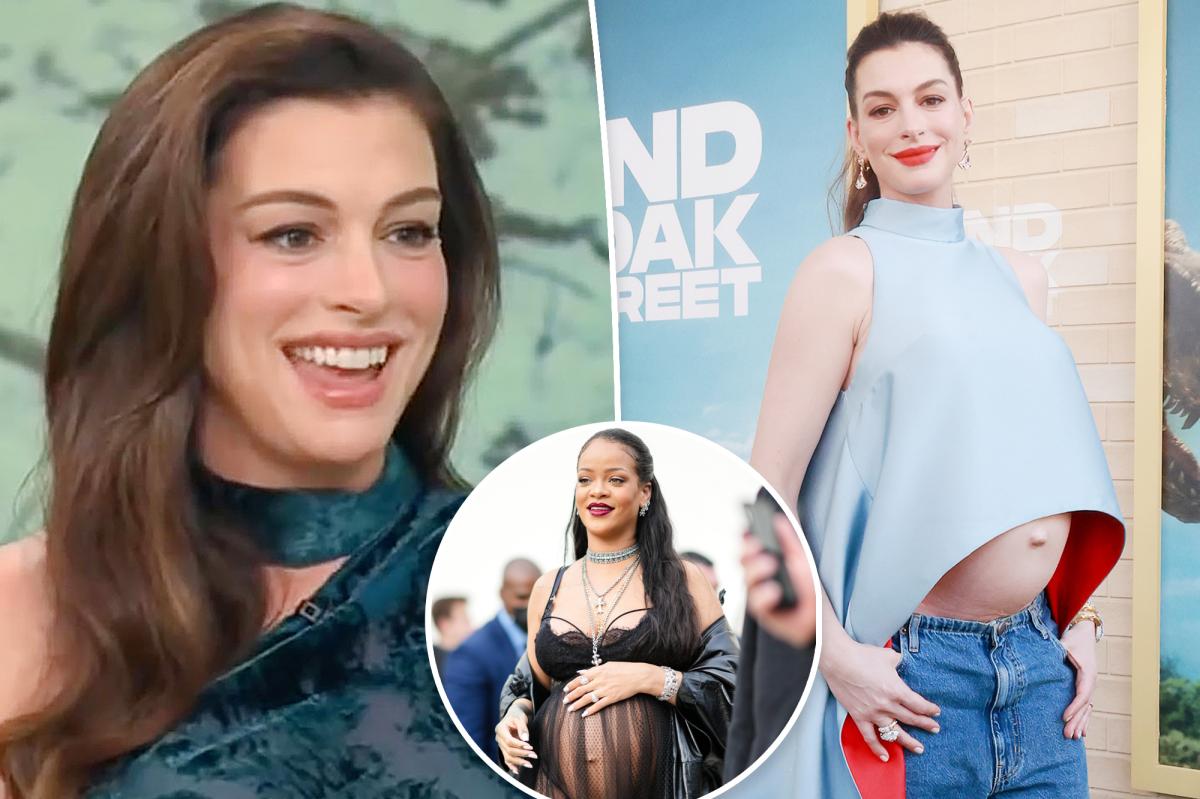 Why Anne Hathaway Credits Rihanna for Her Headline-Making Maternity Style