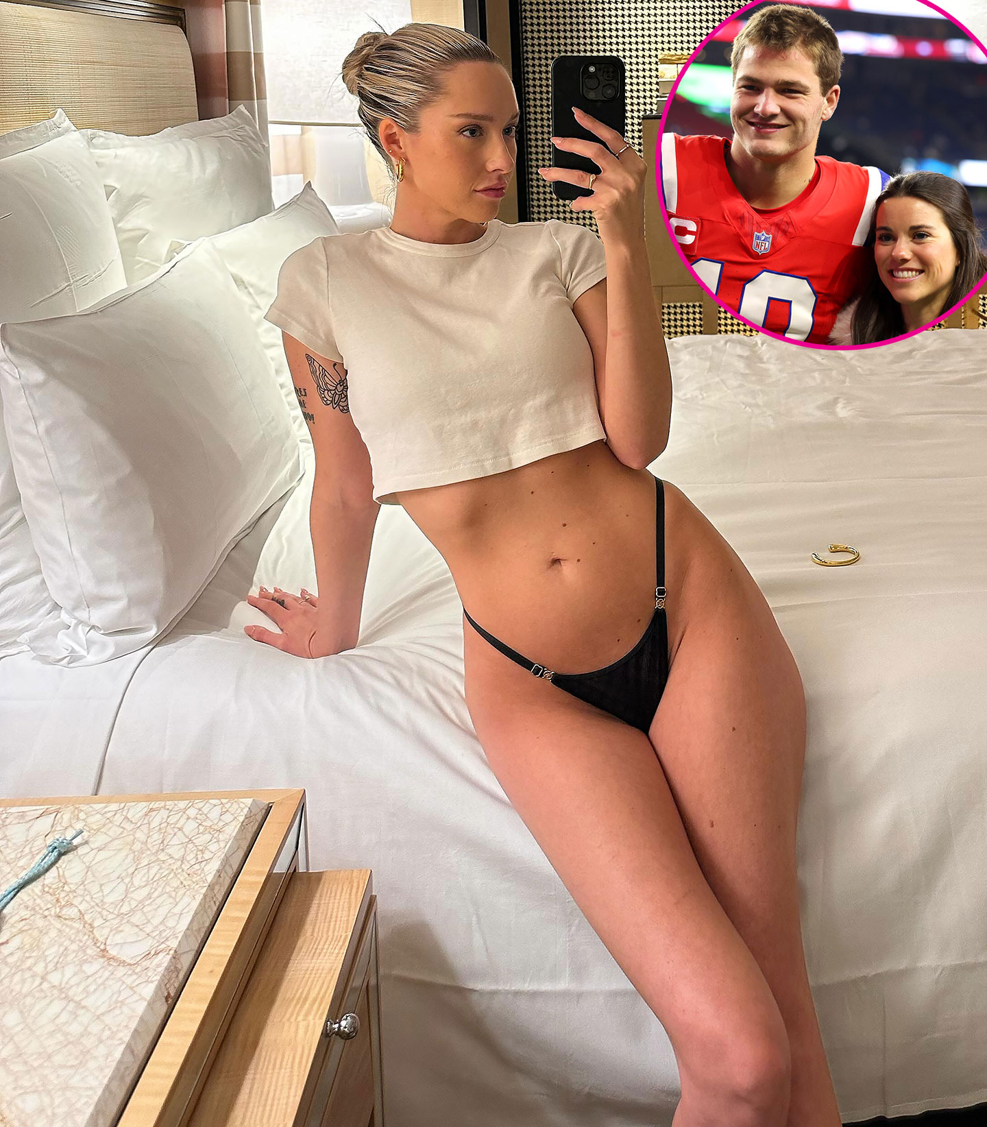 OnlyFans Star Claims Patriots QB Drake Maye Appears Unhappy with Wife Ann