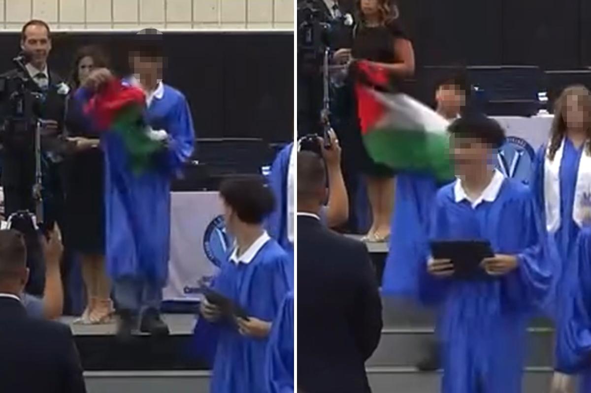 Staten Island Graduation Erupts After Student Waves Palestinian Flag