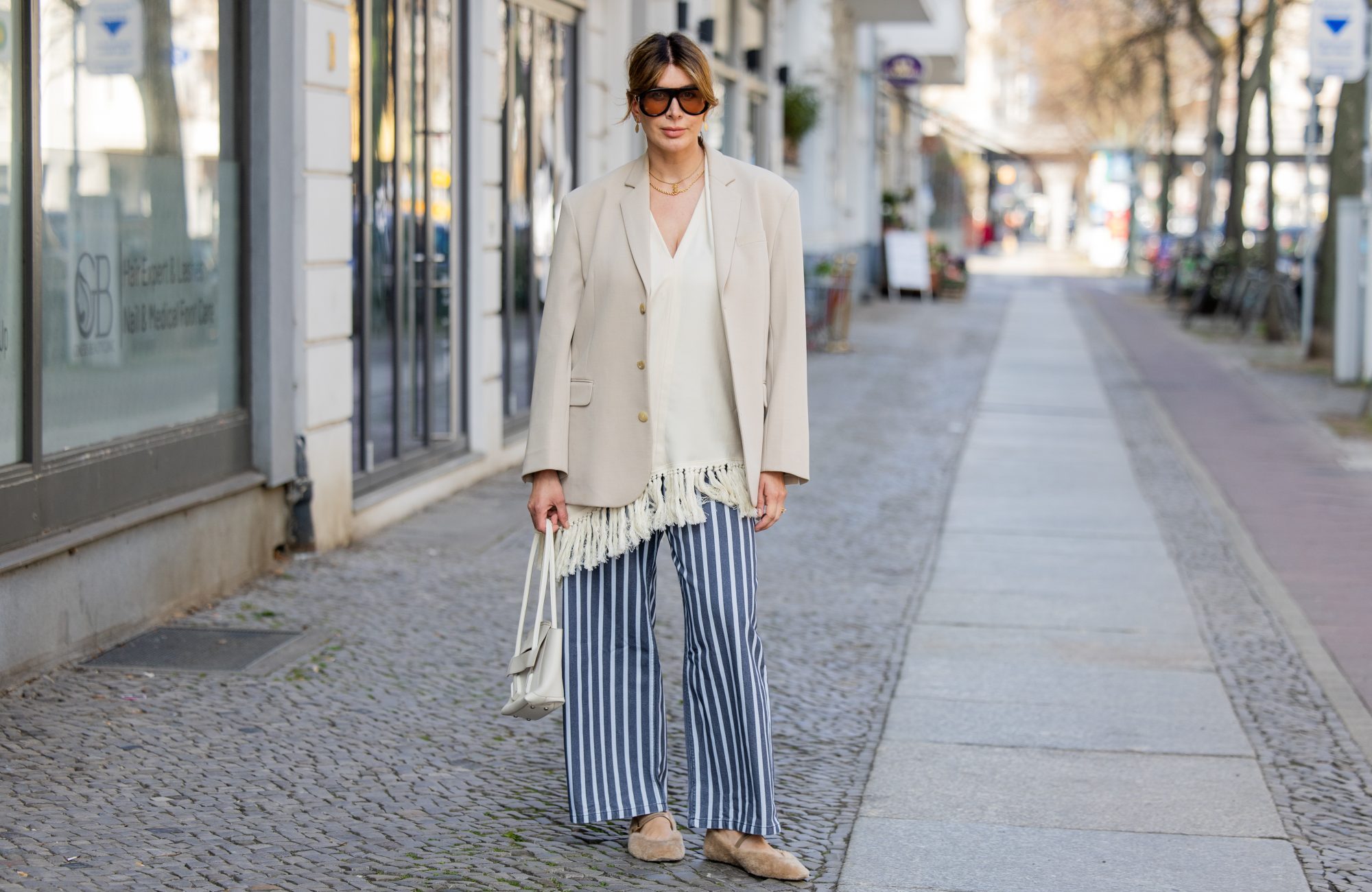 Rich Moms Are Obsessed with These Stripes for a Surprising Height Boost