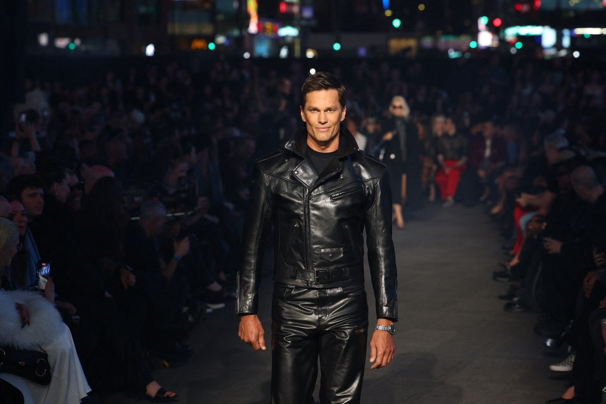Tom Brady Surprises Everyone with a Bold Look at Gucci Show