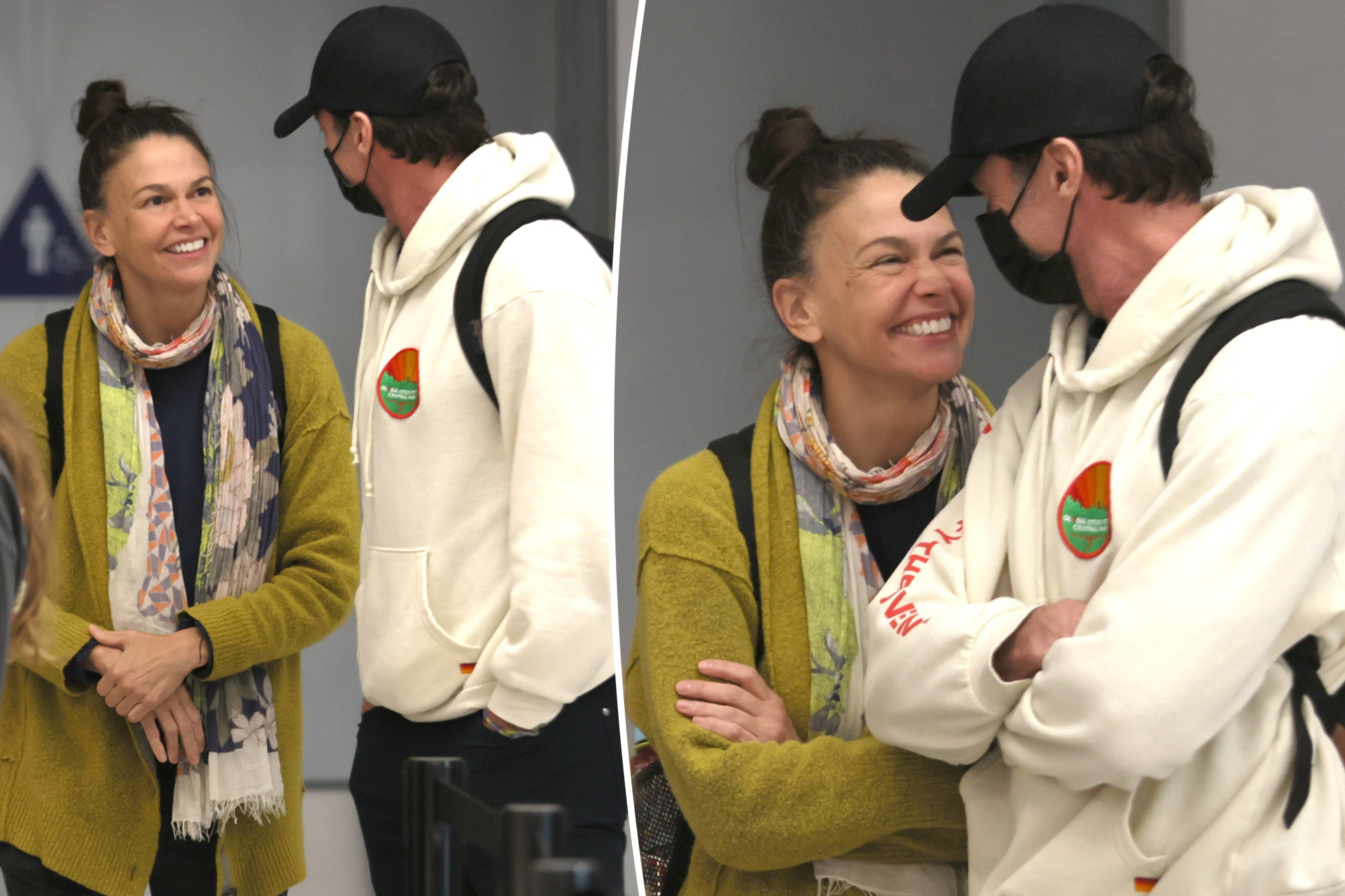 Hugh Jackman and Sutton Foster's LAX Arrival Sparks Romance Buzz