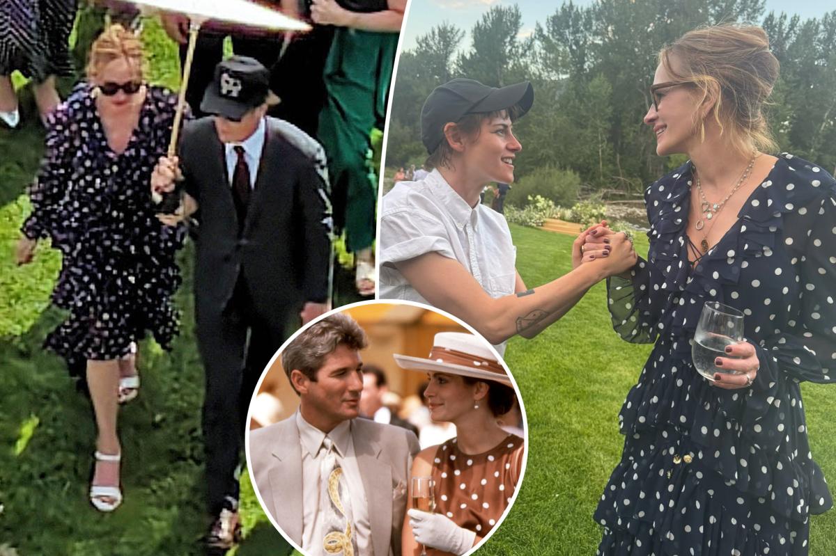 Julia Roberts Channels 'Pretty Woman' Vibes at Emma Roberts’ Wedding