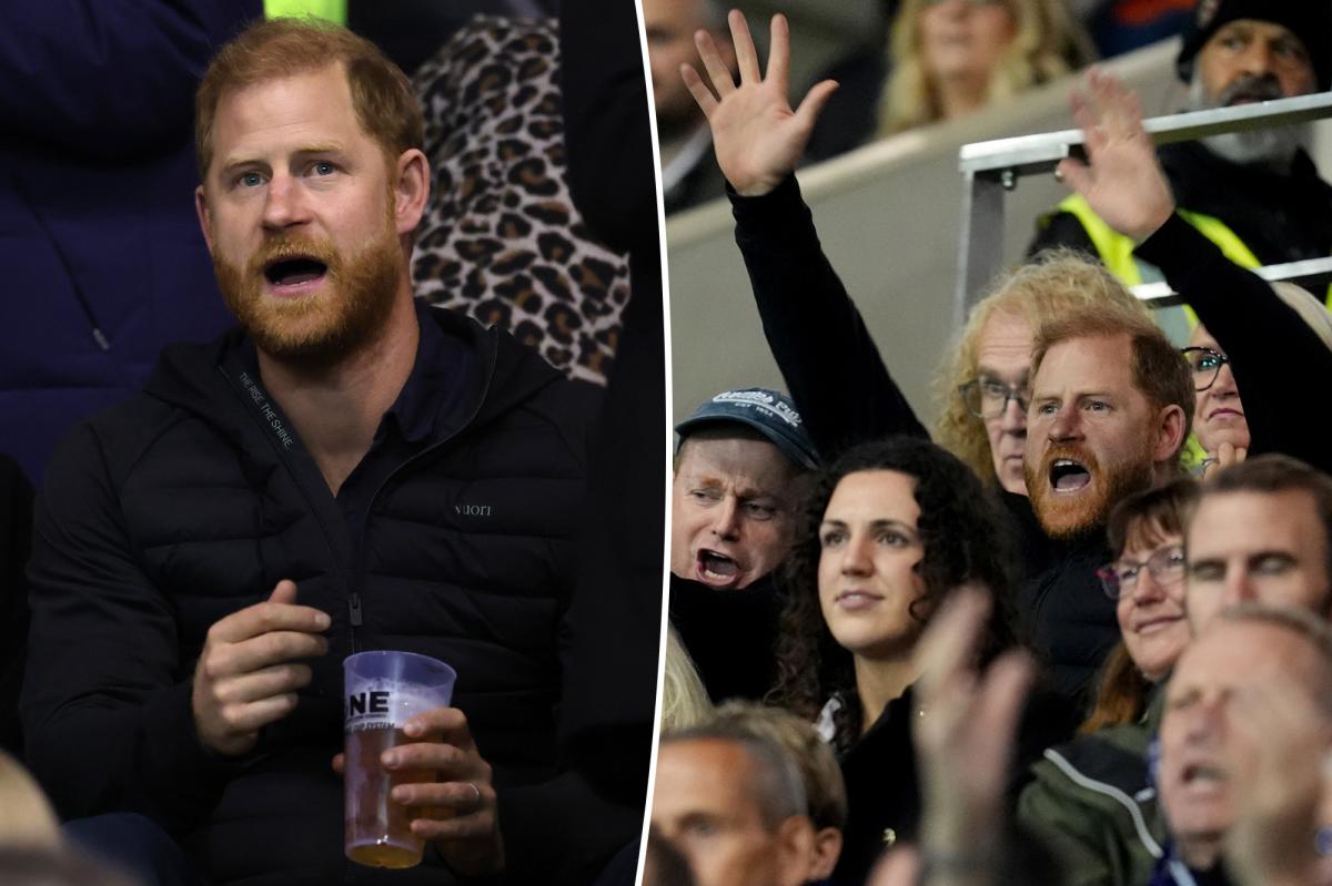 Prince Harry booed after rugby stadium screen reveals his low-key appearance