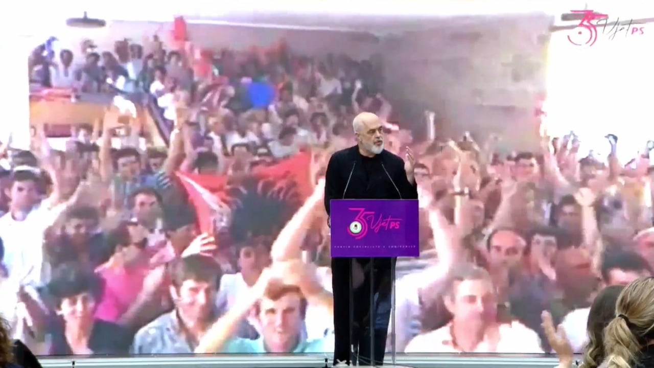 Rama: Our Party Brought Albania Closer to the EU, We'll Raise Ismail Qemali and Gjergj Kastrioti's Red and Black Flag Together