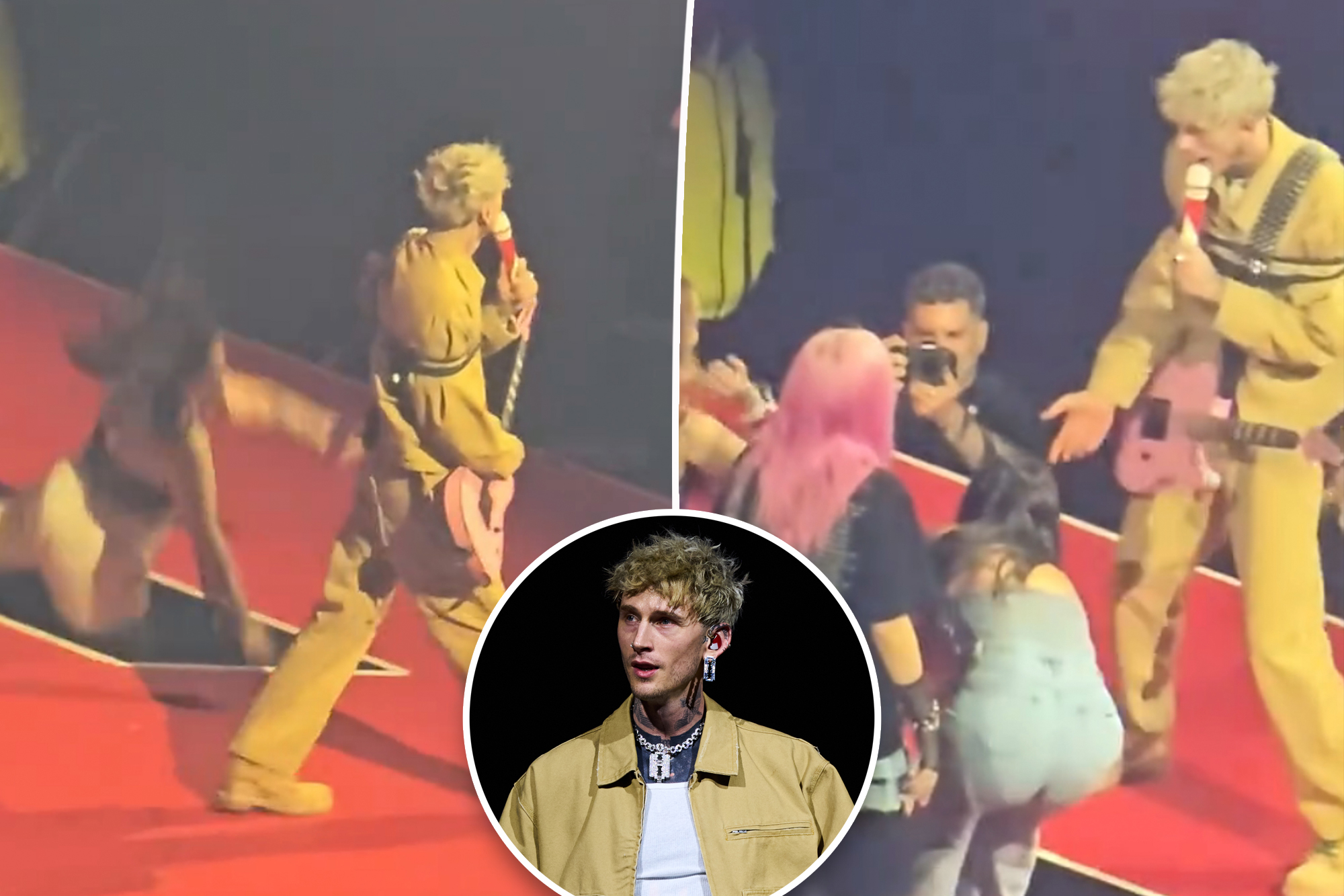 MGK Concert Takes a Wild Turn When Fan Falls Through Stage Hole