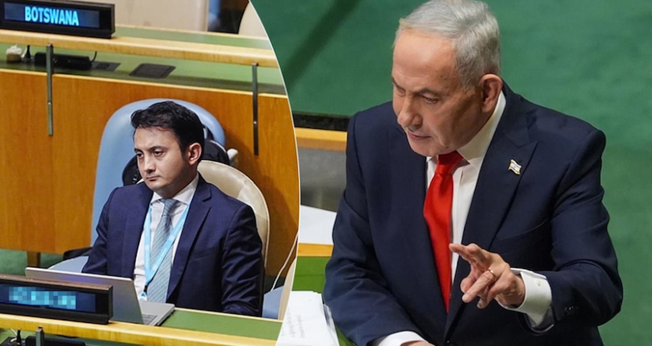 Netanyahu'nun Konuşması Sırasında Azerbaycan Temsilcisinin Hareketi Dikkat Çekti