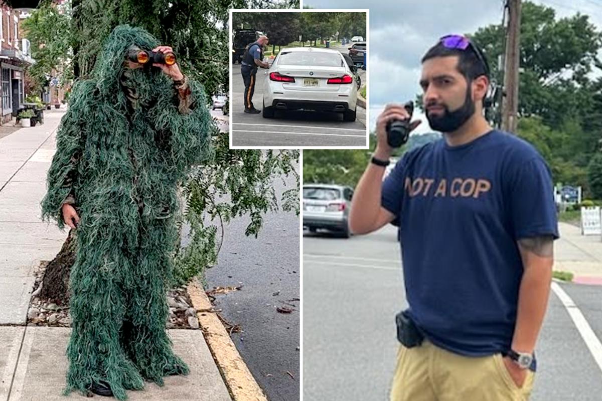 NJ Cop Disguised as Shrub Catches 74 Distracted Drivers