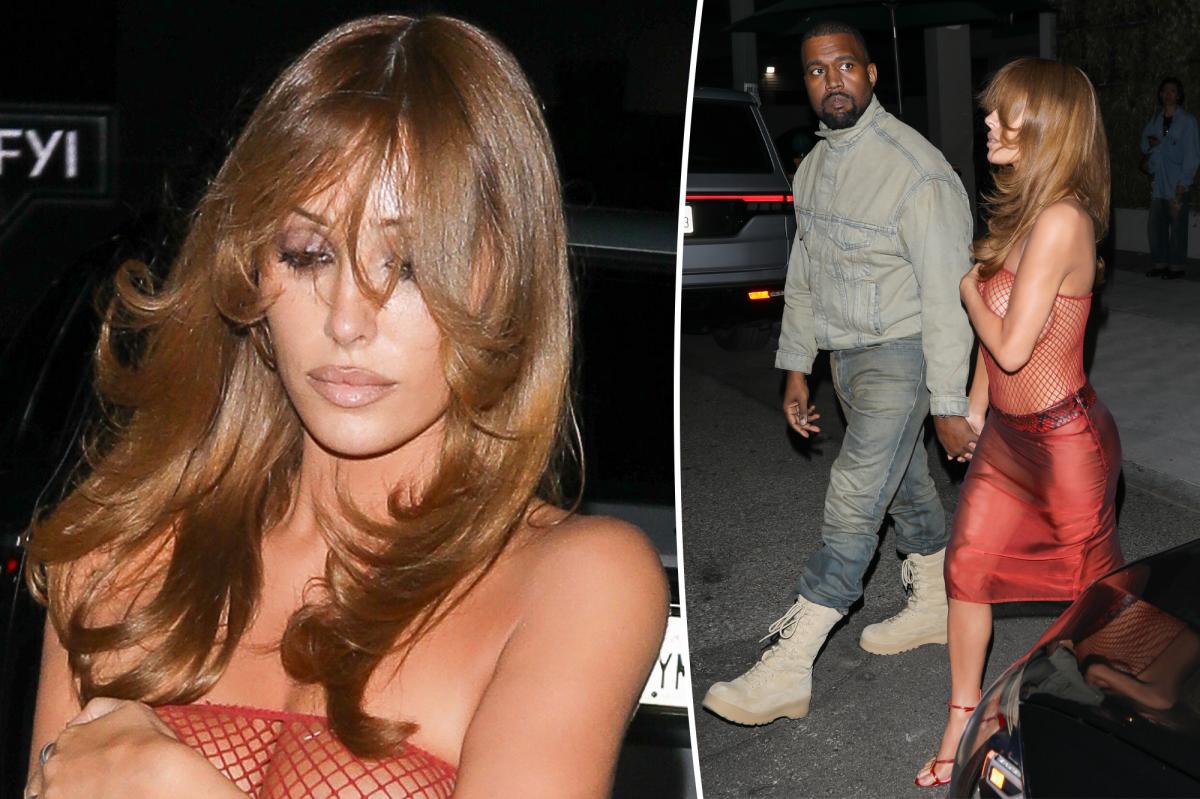 Bianca Censori's Bold Fishnet Bodysuit Stuns During Date Night with Kanye West