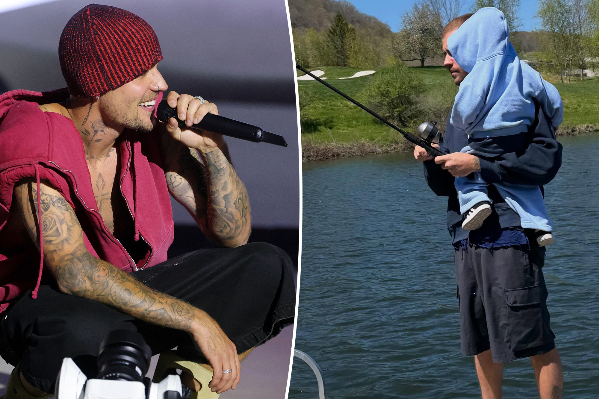 Justin Bieber's Touching Father-Son Fishing Day After Coachella Triumph