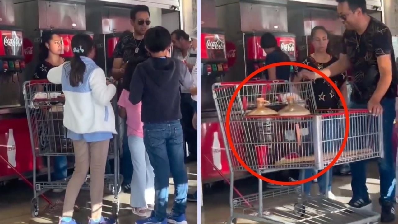 Familia en Aguascalientes sorprende al llenar garrafones con refresco