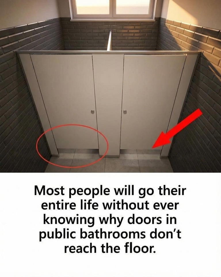 The Unexpected Reason Why Public Bathroom Doors Don't Touch the Floor