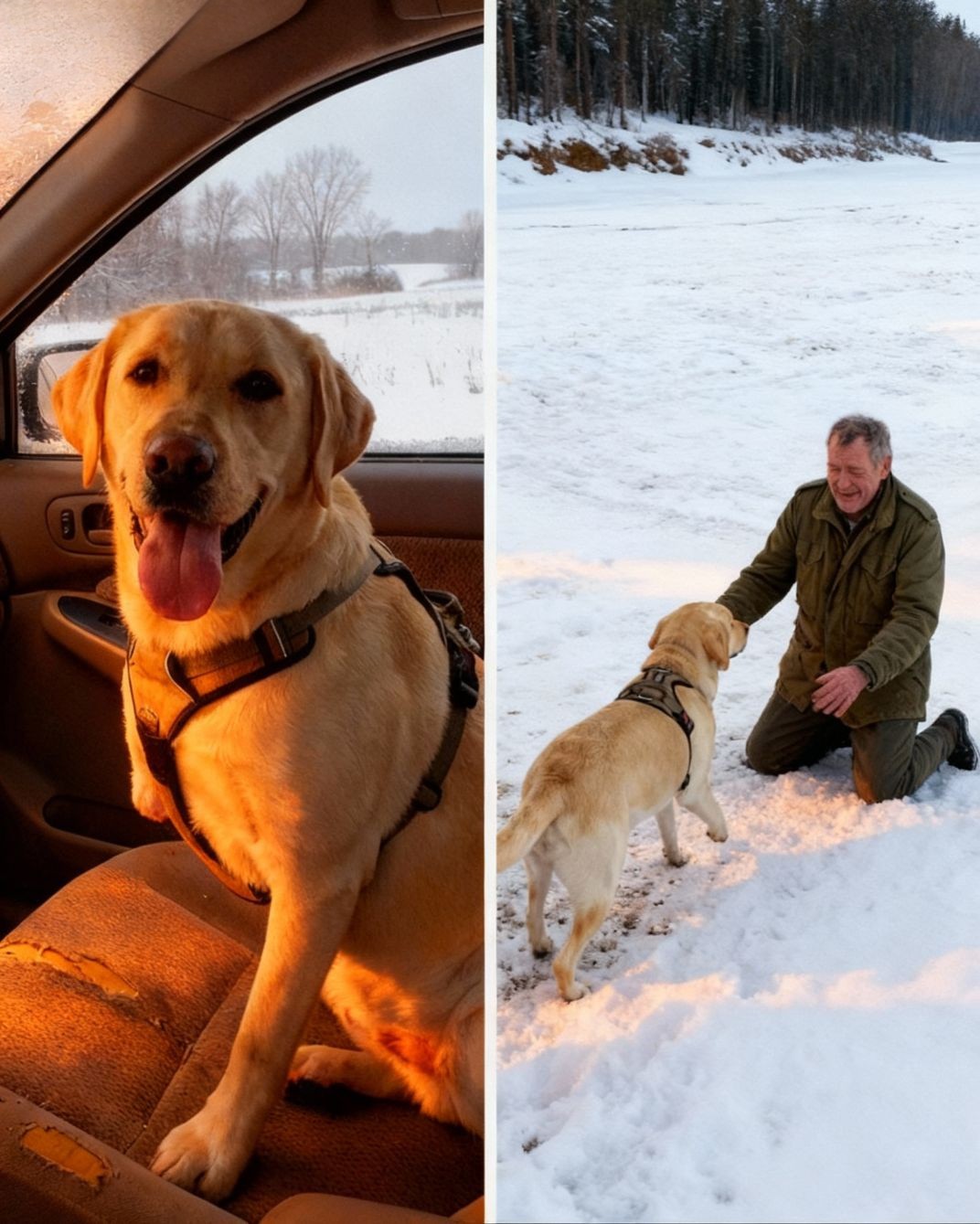 My three-legged dog's reaction upon sensing a stranger.