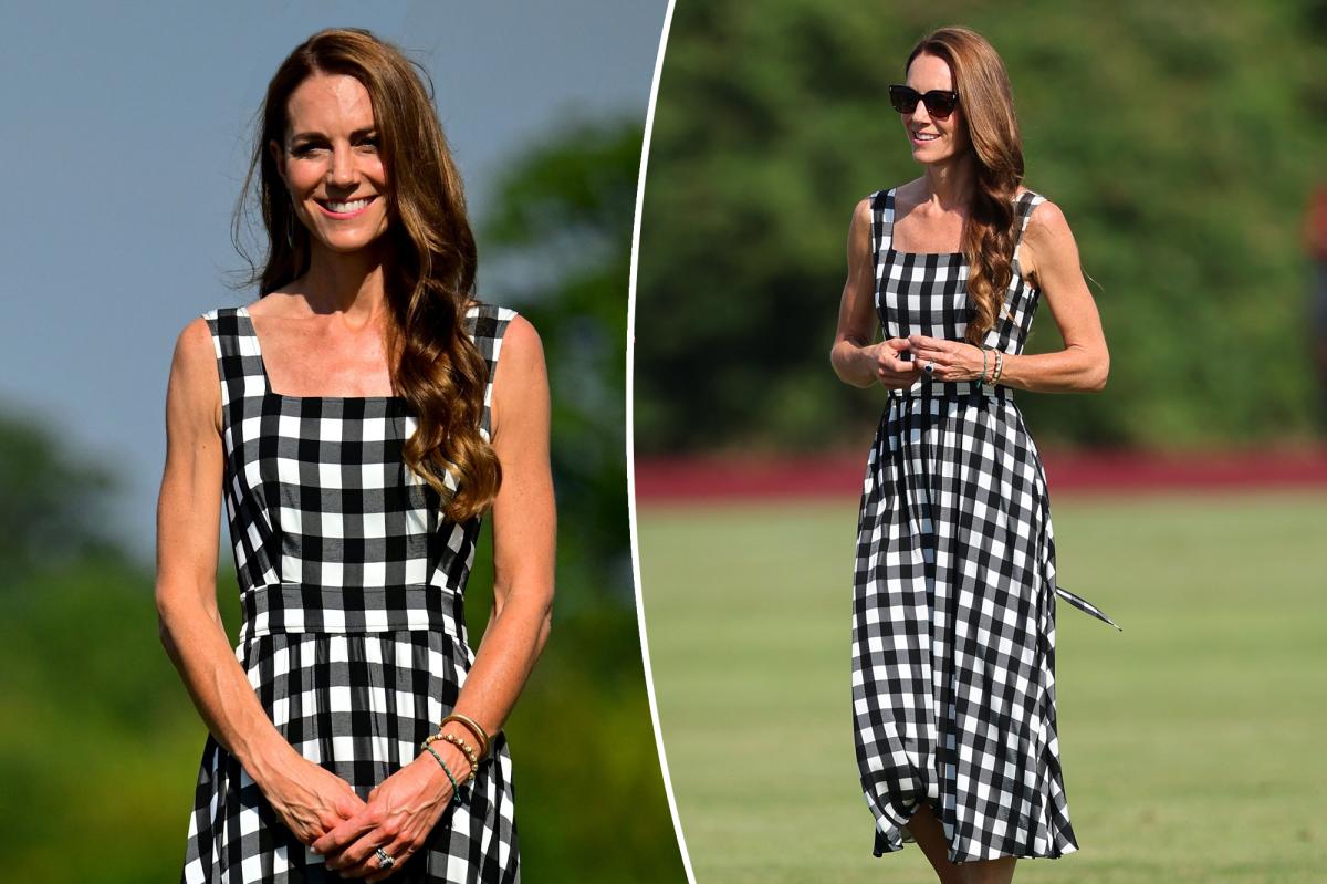 Kate Middleton's Gingham Dress Steals the Show at Charity Polo Match
