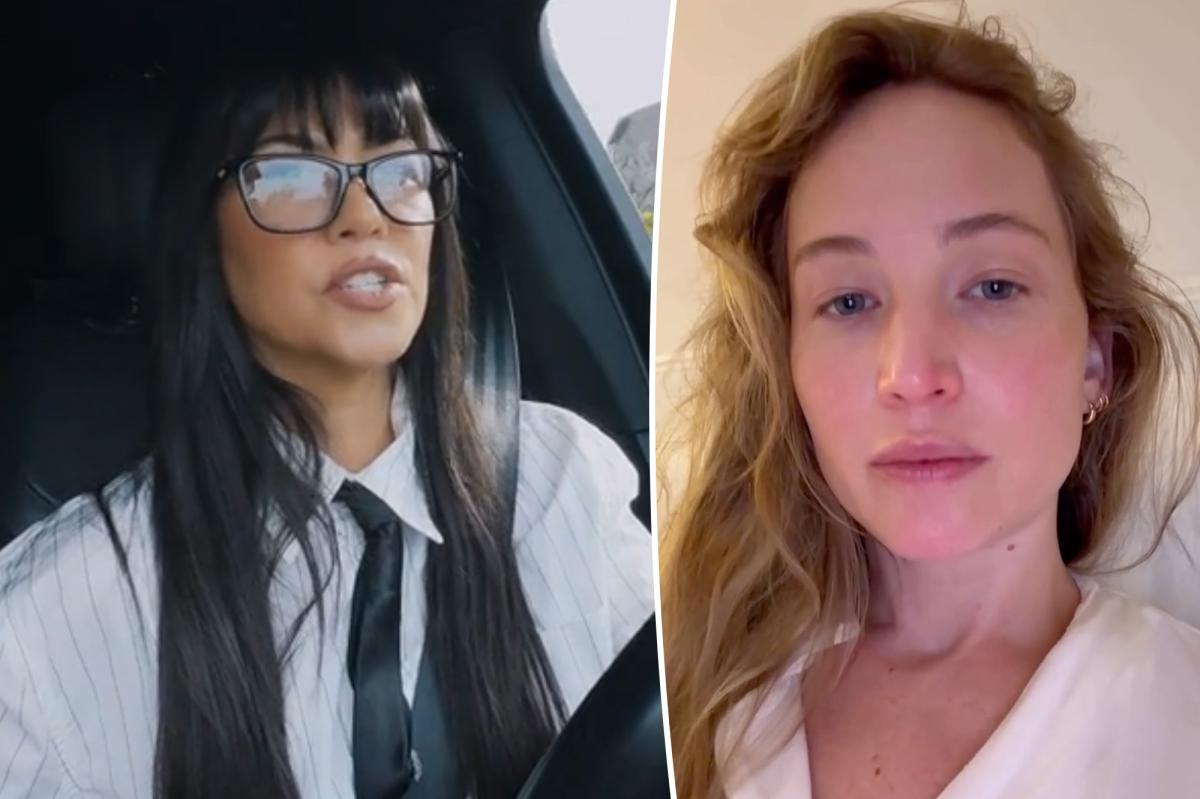 Kourtney Kardashian lashed out at Jennifer Lawrence—then reconsidered her ‘annoying’ jab