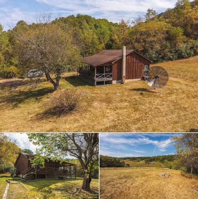 Virginia mountain cabin on 36-acre property up for auction.