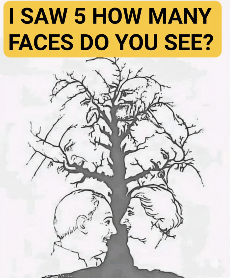 Can you spot all the faces in this tree that only a few people notice?