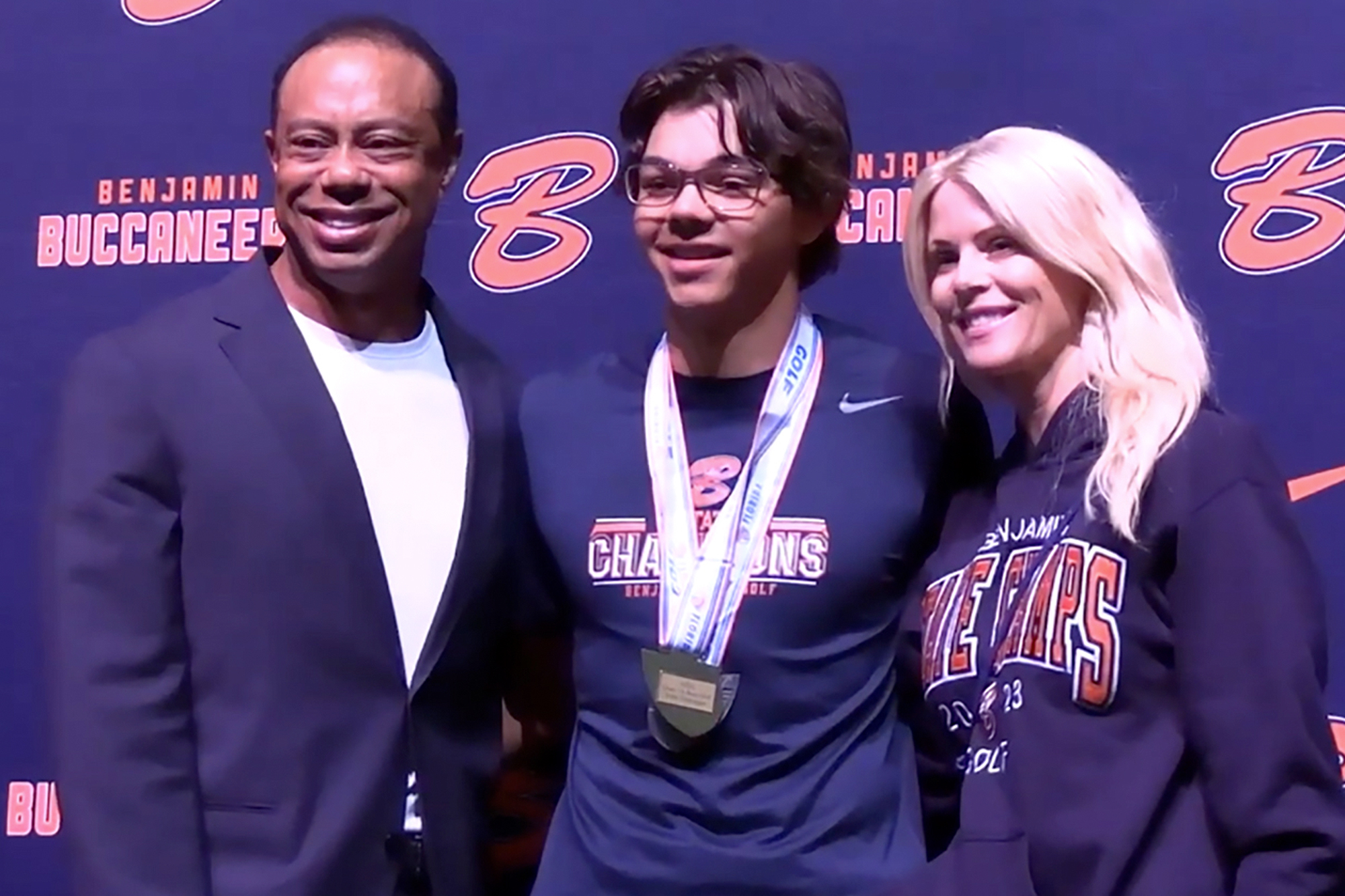 Tiger Woods and Elin Nordegren's Unified Moment at Charlie's Golf Event