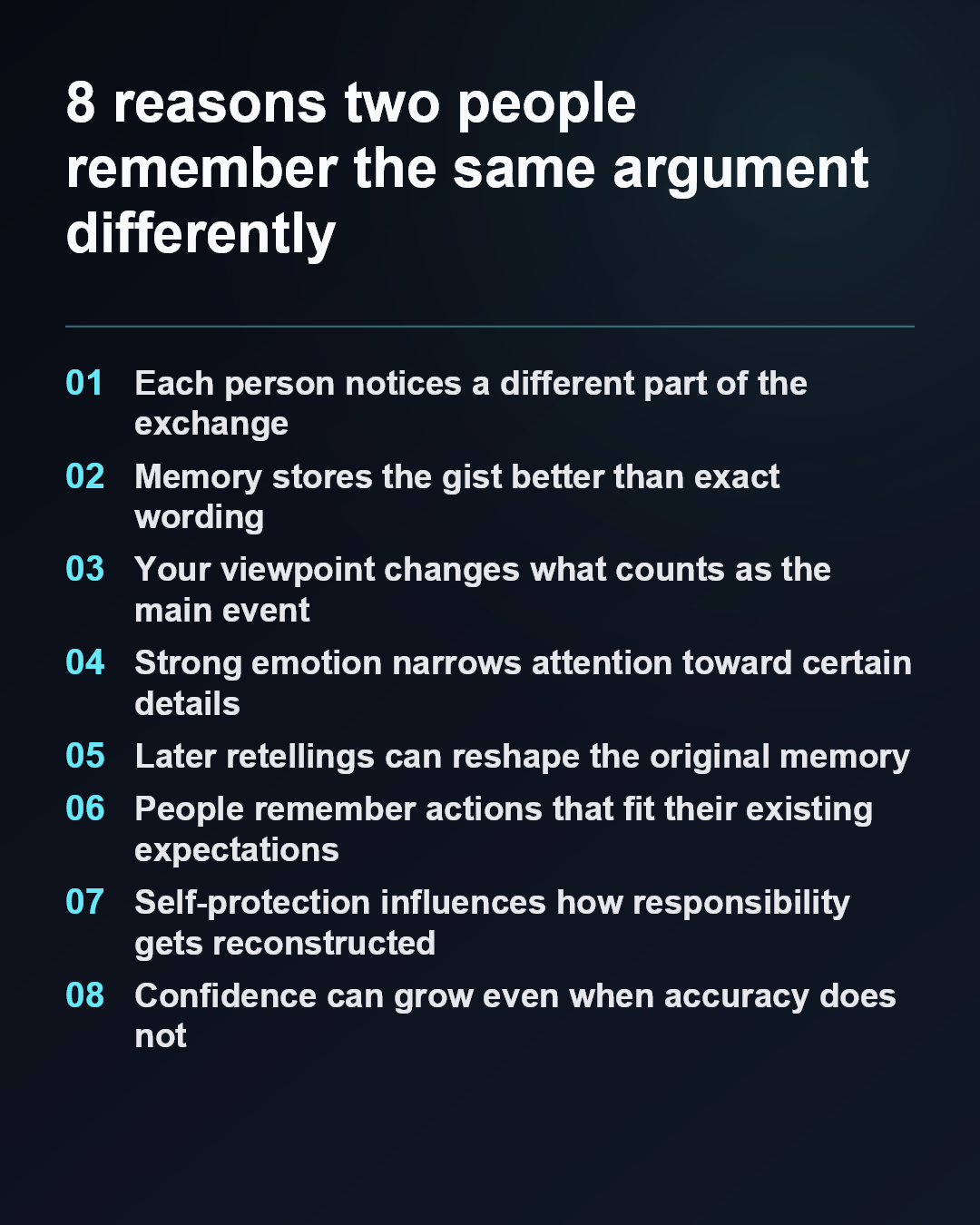 8 reasons two people remember the same argument differently