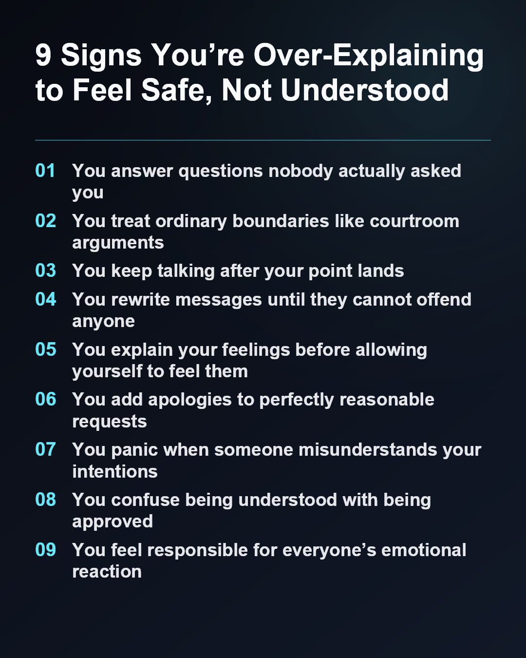 9 Signs You’re Over-Explaining to Feel Safe, Not Understood