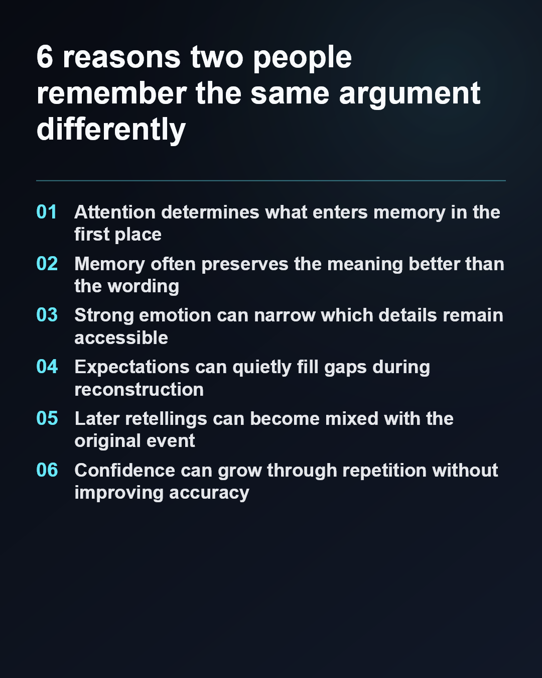 6 reasons two people remember the same argument differently