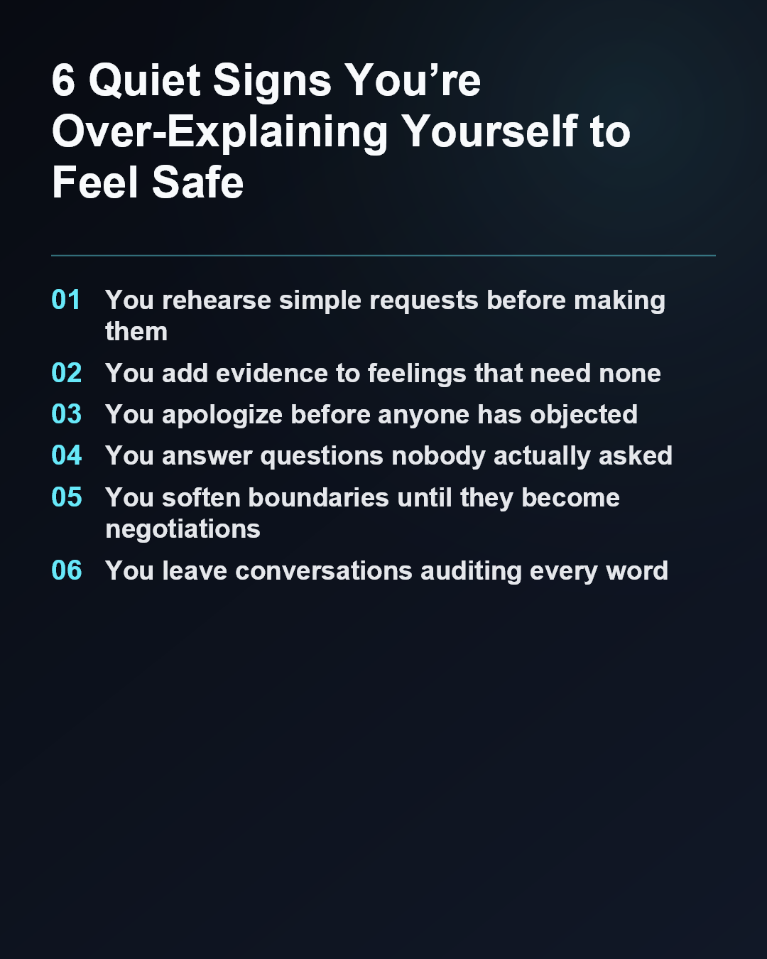 6 Quiet Signs You’re Over-Explaining Yourself to Feel Safe